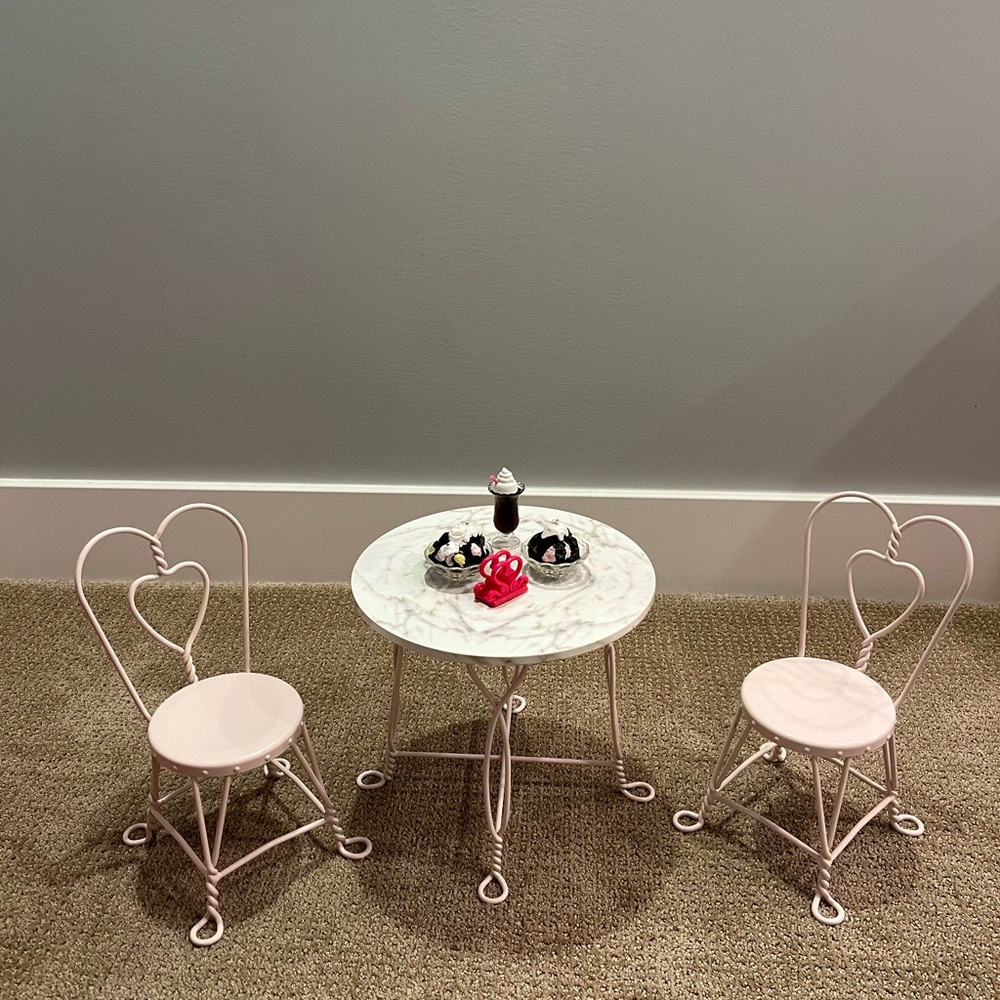 Vintage American Girl Doll Sweet Tray Table Accessory Set